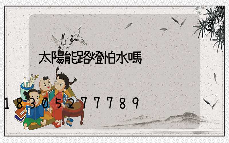 太陽能路燈怕水嗎