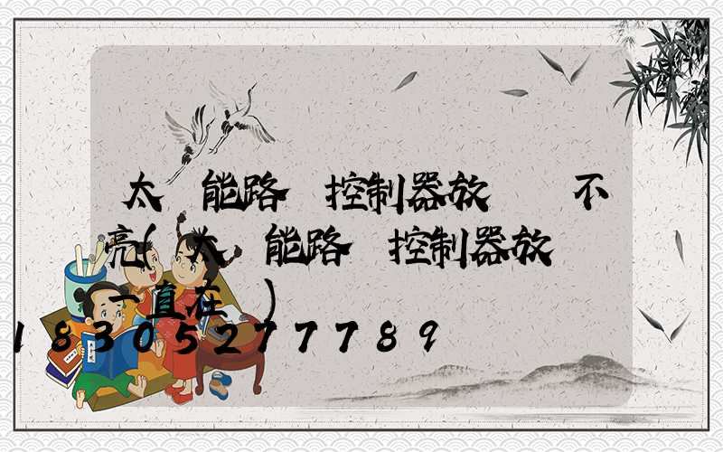 太陽能路燈控制器放電燈不亮(太陽能路燈控制器放電燈一直在閃)