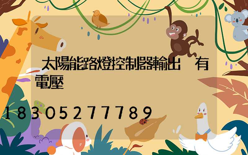 太陽能路燈控制器輸出沒有電壓