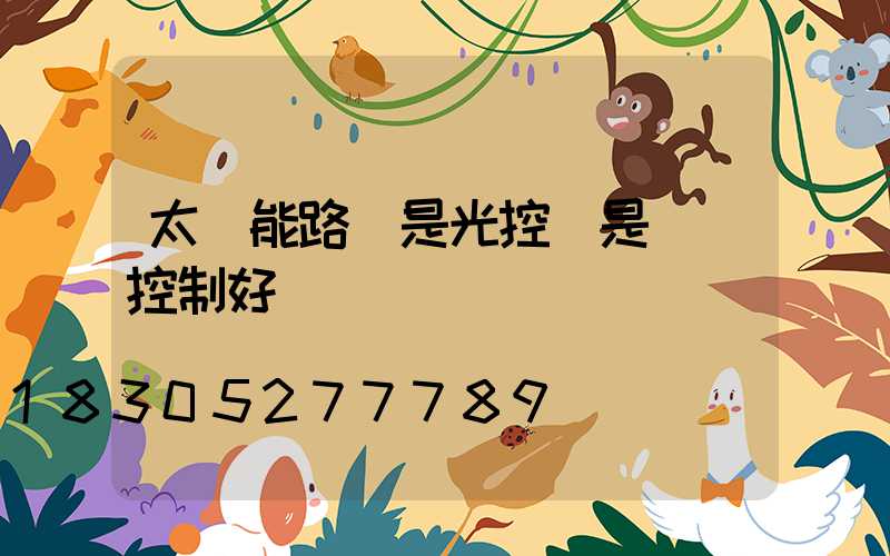 太陽能路燈是光控還是時間控制好