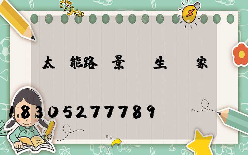 太陽能路燈景觀燈生產廠家