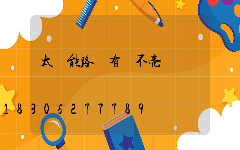 太陽能路燈有電不亮