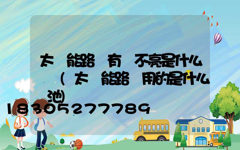 太陽能路燈有電不亮是什么問題(太陽能路燈用的是什么電池)