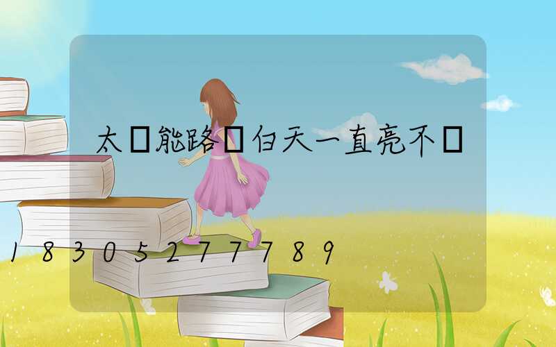 太陽能路燈白天一直亮不滅