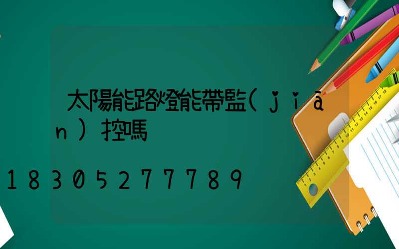 太陽能路燈能帶監(jiān)控嗎