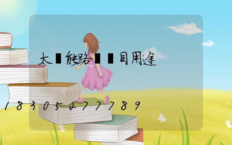 太陽能路燈項目用途