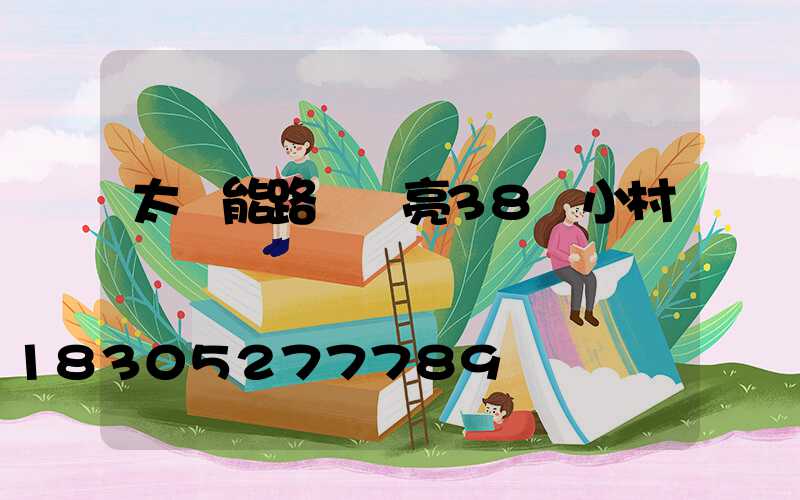 太陽能路燈點亮38個小村