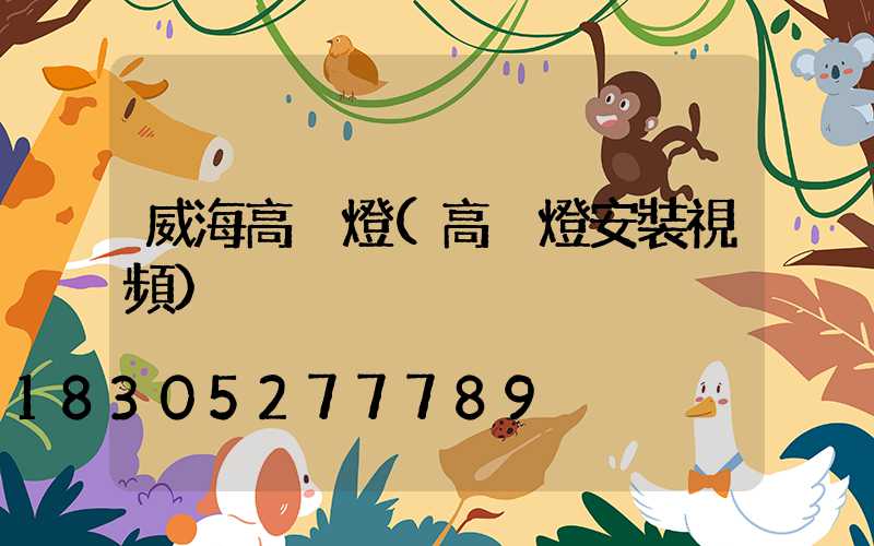 威海高桿燈(高桿燈安裝視頻)
