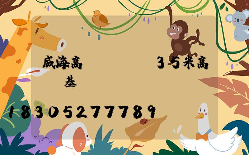 威海高桿燈參數(35米高桿燈基礎參數)
