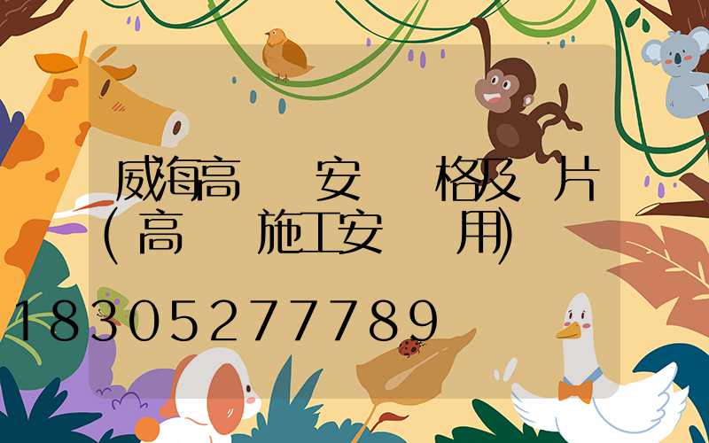 威海高桿燈安裝價格及圖片(高桿燈施工安裝費用)