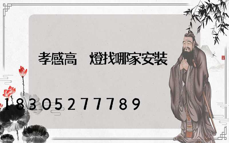 孝感高桿燈找哪家安裝