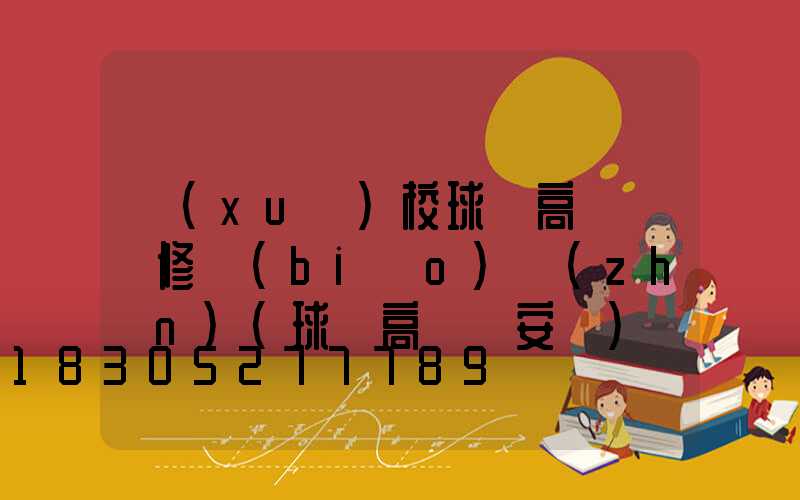 學(xué)校球場高桿燈維修標(biāo)準(zhǔn)(球場高桿燈安裝)