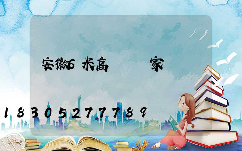 安徽6米高桿燈廠家