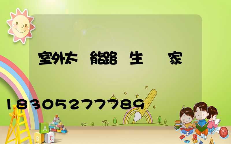 室外太陽能路燈生產廠家