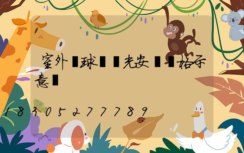 室外籃球場燈光安裝規格示意圖