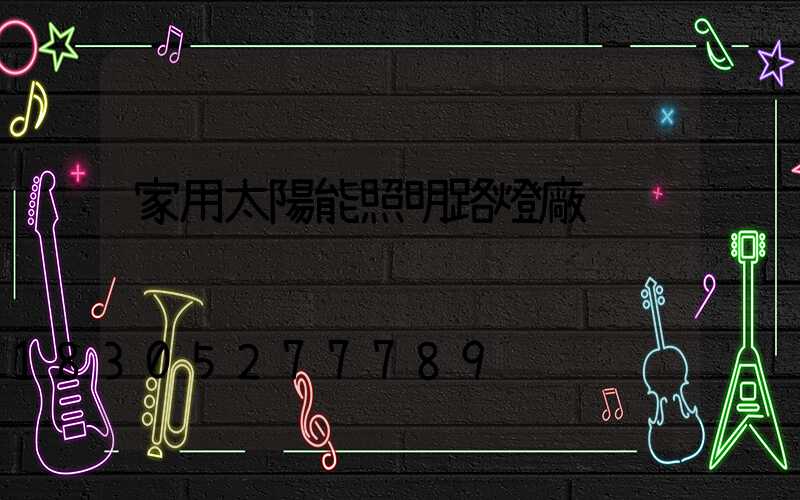 家用太陽能照明路燈廠