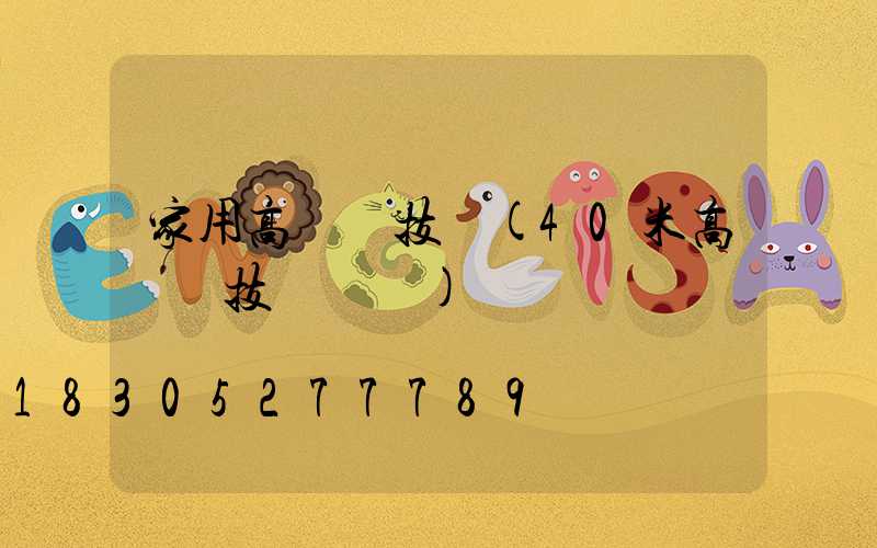 家用高桿燈技術(40米高桿燈技術標準)