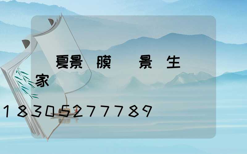 寧夏景區膜結構景觀生產廠家