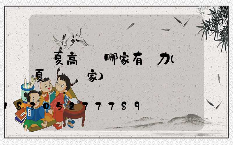 寧夏高桿燈哪家有實力(寧夏燈桿廠家)