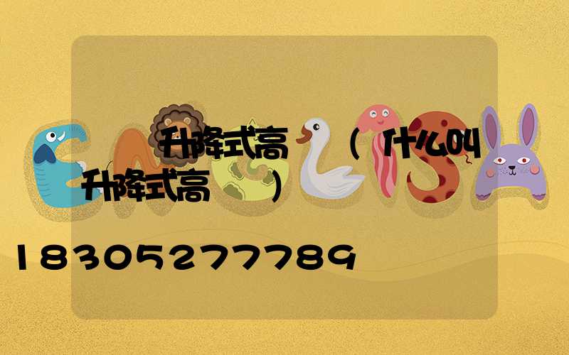 寶雞升降式高桿燈(什么叫升降式高桿燈)