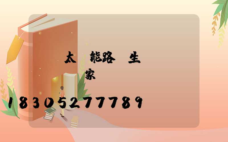 寶雞太陽能路燈生產(chǎn)廠家