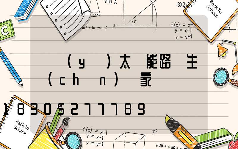 專業(yè)太陽能路燈生產(chǎn)廠家