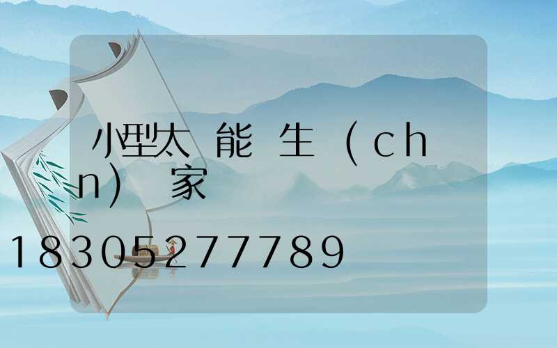 小型太陽能燈生產(chǎn)廠家