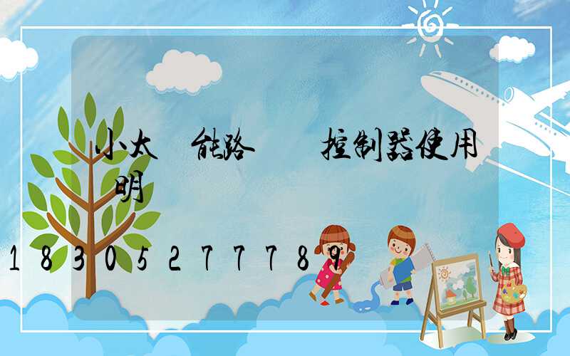 小太陽能路燈遙控制器使用說明