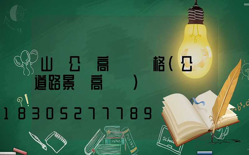 山東公園高桿燈價格(公園道路景觀高桿燈)