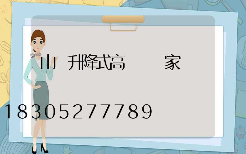 山東升降式高桿燈廠家