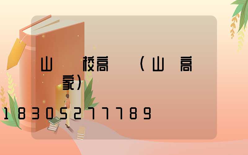 山東學校高桿燈(山東高桿燈廠家)