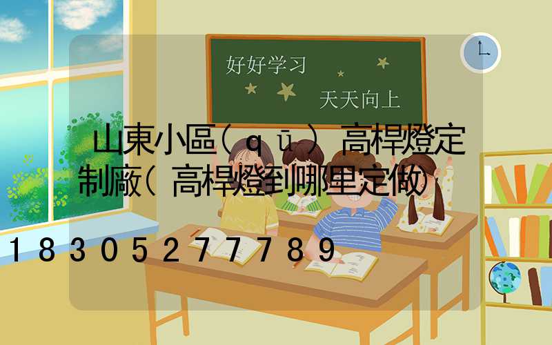 山東小區(qū)高桿燈定制廠(高桿燈到哪里定做)