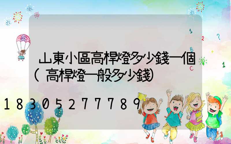山東小區高桿燈多少錢一個(高桿燈一般多少錢)