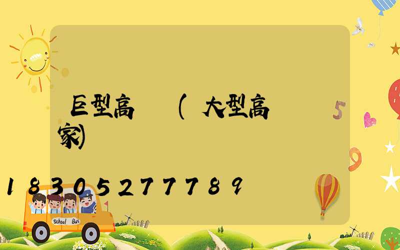 巨型高桿燈(大型高桿燈廠家)