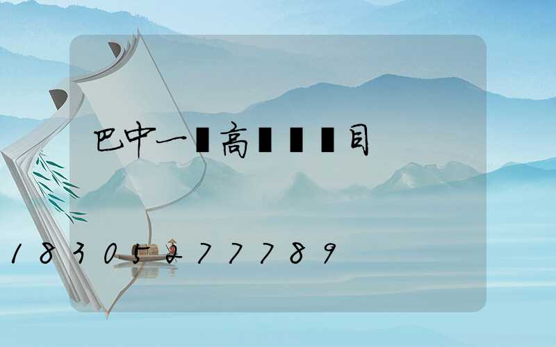 巴中一體高桿燈項目