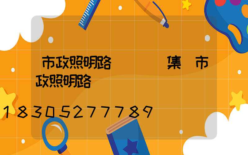 市政照明路燈標準圖集(市政照明路燈標準)