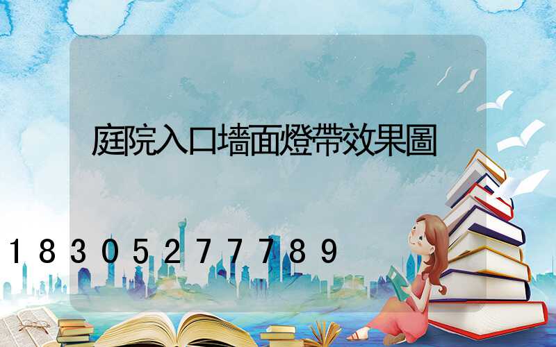 庭院入口墻面燈帶效果圖