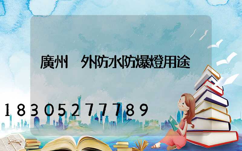 廣州戶外防水防爆燈用途