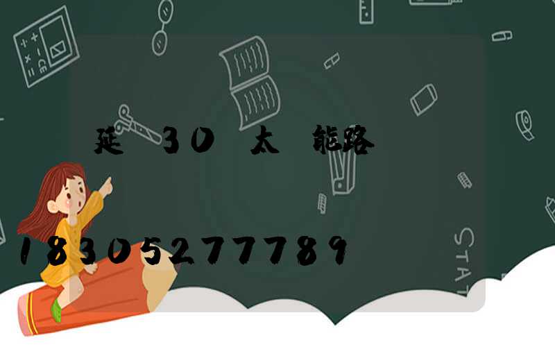 延邊30w太陽能路燈