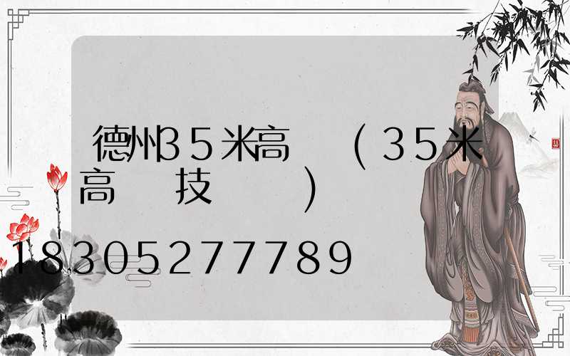 德州35米高桿燈(35米高桿燈技術參數)