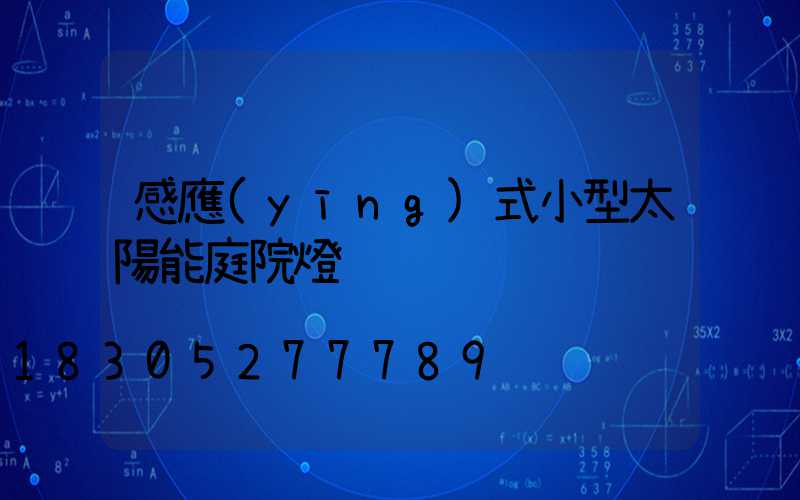 感應(yīng)式小型太陽能庭院燈