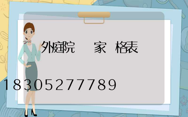 戶外庭院燈廠家價格表