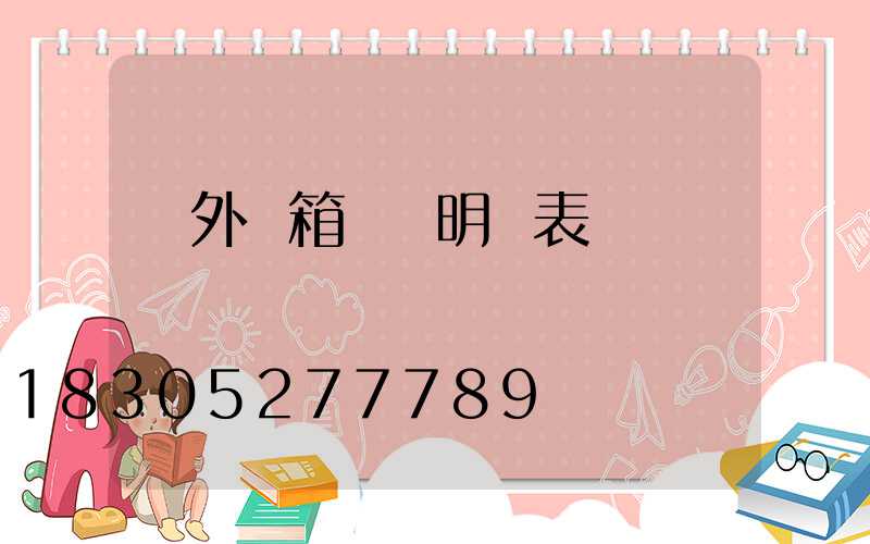 戶外燈箱報價明細表