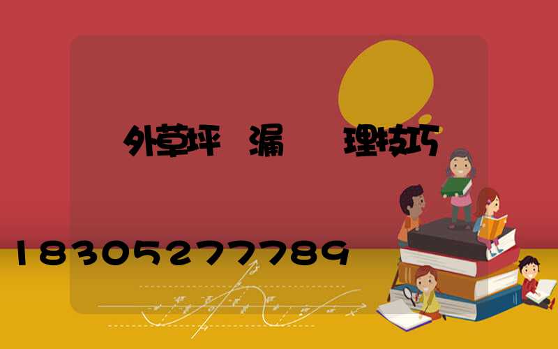 戶外草坪燈漏電處理技巧