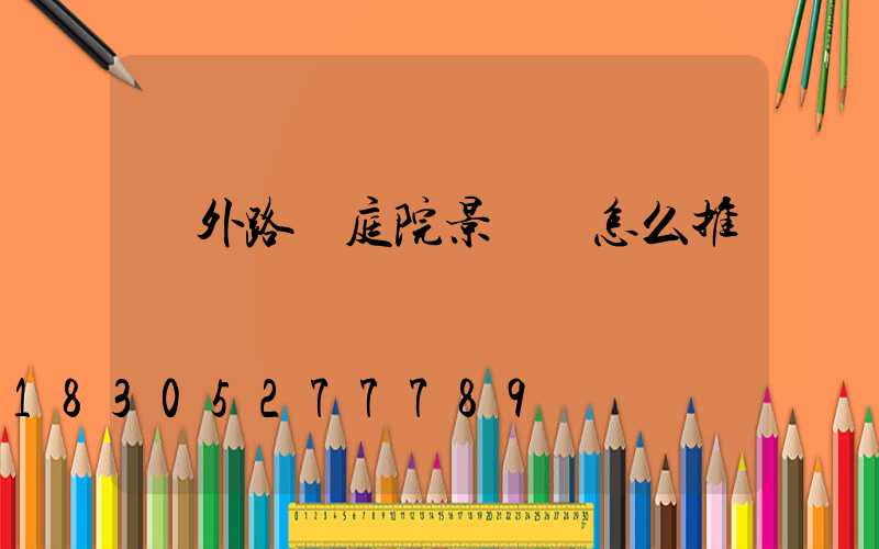 戶外路燈庭院景觀燈怎么推銷