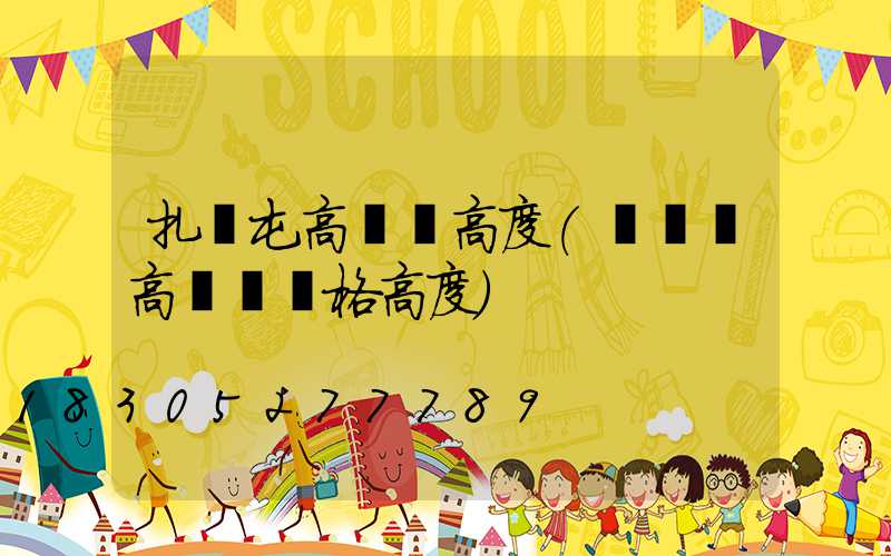 扎蘭屯高桿燈高度(運動場高桿燈規格高度)