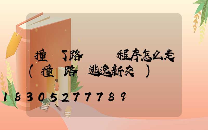 撞壞了路燈賠償程序怎么走(撞壞路燈逃逸新交規)