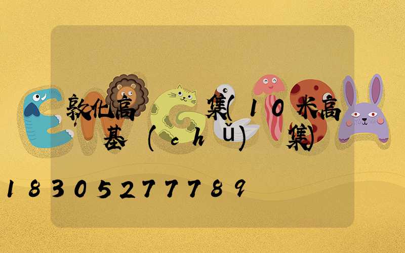 敦化高桿燈圖集(10米高桿燈基礎(chǔ)圖集)