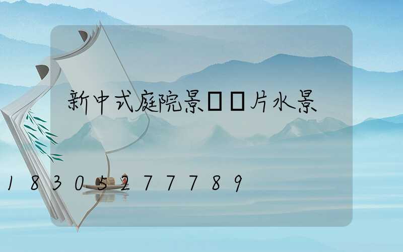 新中式庭院景觀圖片水景