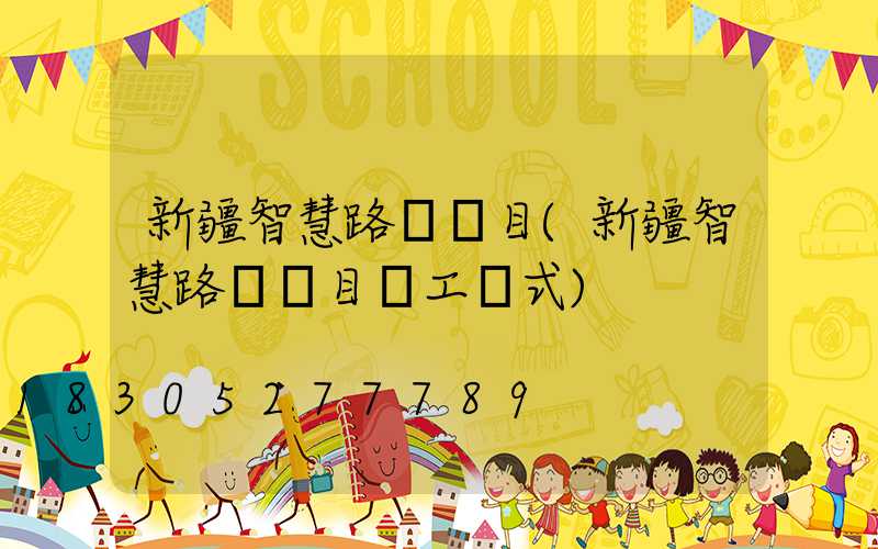 新疆智慧路燈項目(新疆智慧路燈項目開工儀式)